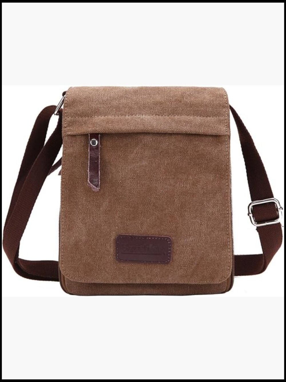 Vintage Canvas Leather Messenger Crossbody Bag Travel Purse Pack Organizer
